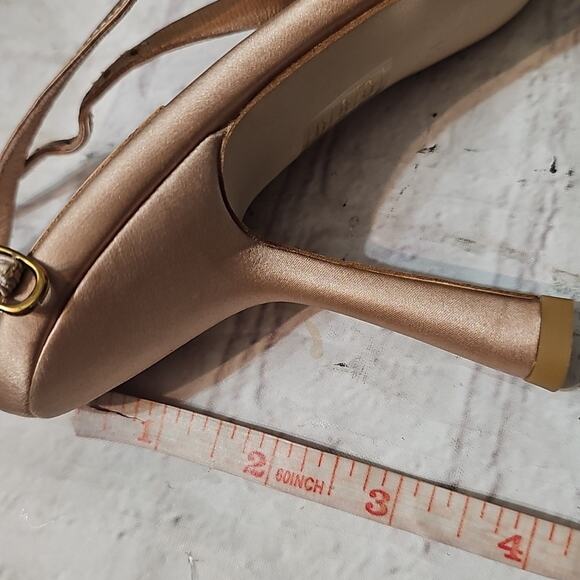 Jeffrey Campbell Estella Pointed Toe Satin Heels with Metallic Detail 10 - Picture 9 of 10